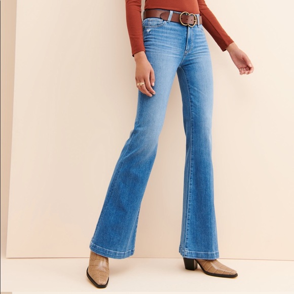 PAIGE Denim - Paige Genevieve 1” Hem Distressed Jeans 🫶